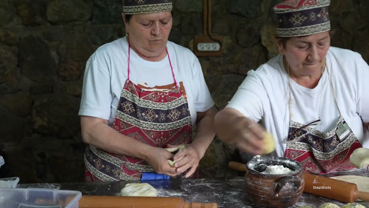 Baking Armenian traditional wood fired gata - sweet bread with extraordinary twists.
