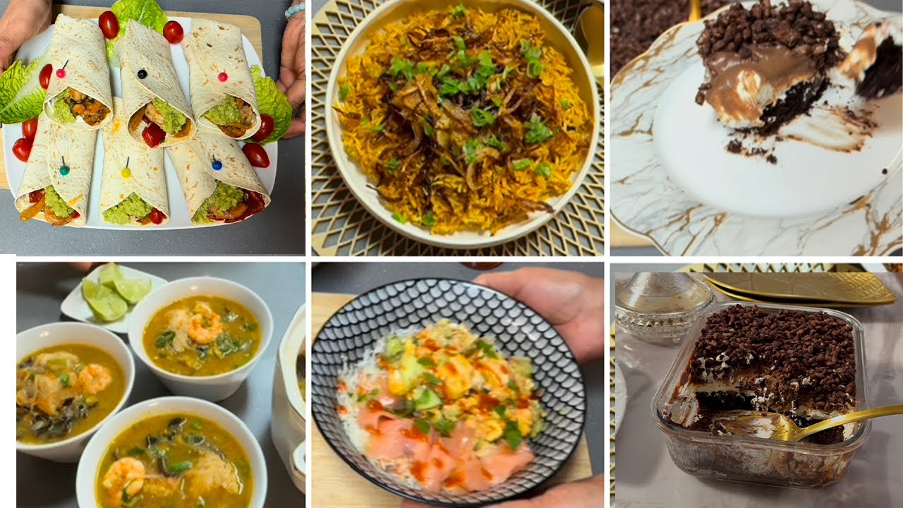🌙 Recettes pour votre table de ramadan/tacos/soupe aux poissons/kabsa/cake viral/poketBowl