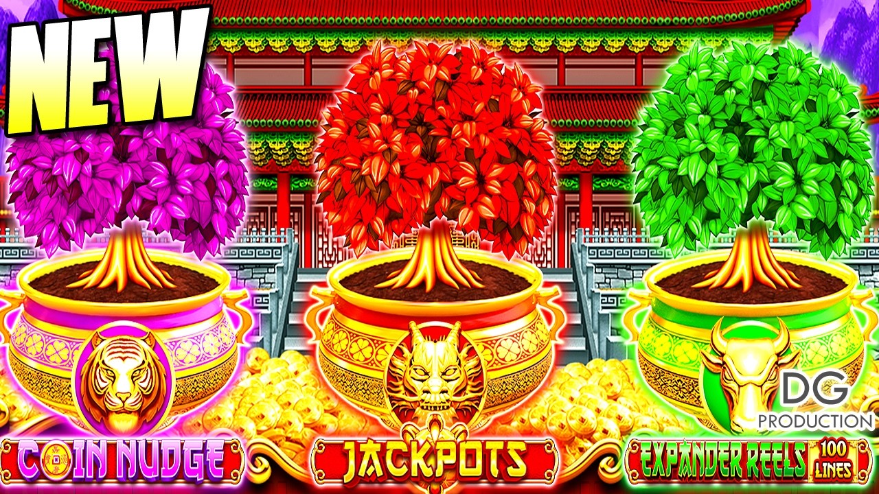 🚨NEW🚨1ST LOOK TRIPLE TREASURE POT GOLDEN HARMONY SLOT MACHINE REVEAL JACKPOT LAS VEGAS CASINO ARUZE