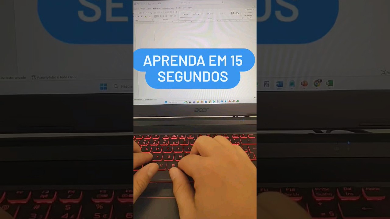 Aprenda em 15 segundos como gerar um texto rapidamente no Word. #microsoftword #word