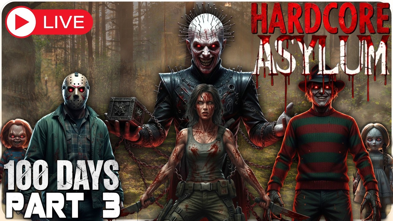 Enemies just got STRONGER! Day21 Horde In the BURNT biome! 100 days in HARDCORE Asylum! | Asylum Mod
