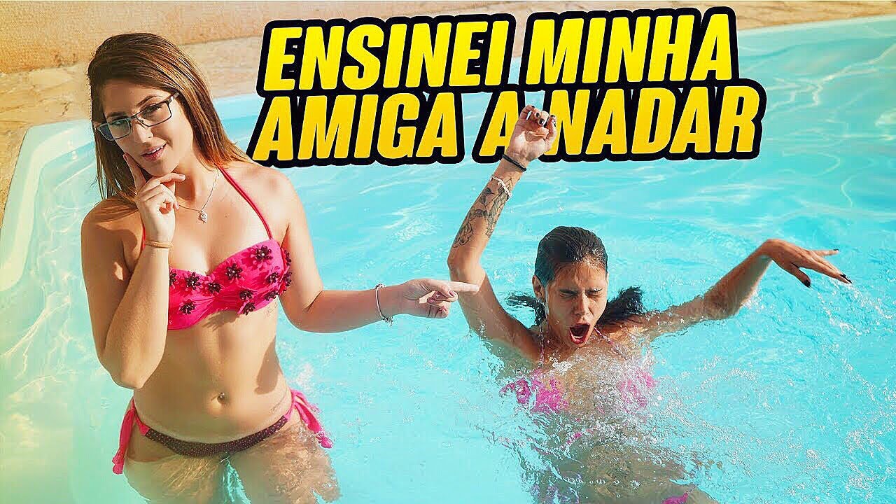 ENSINANDO A ANA MOSCONI A NADAR
