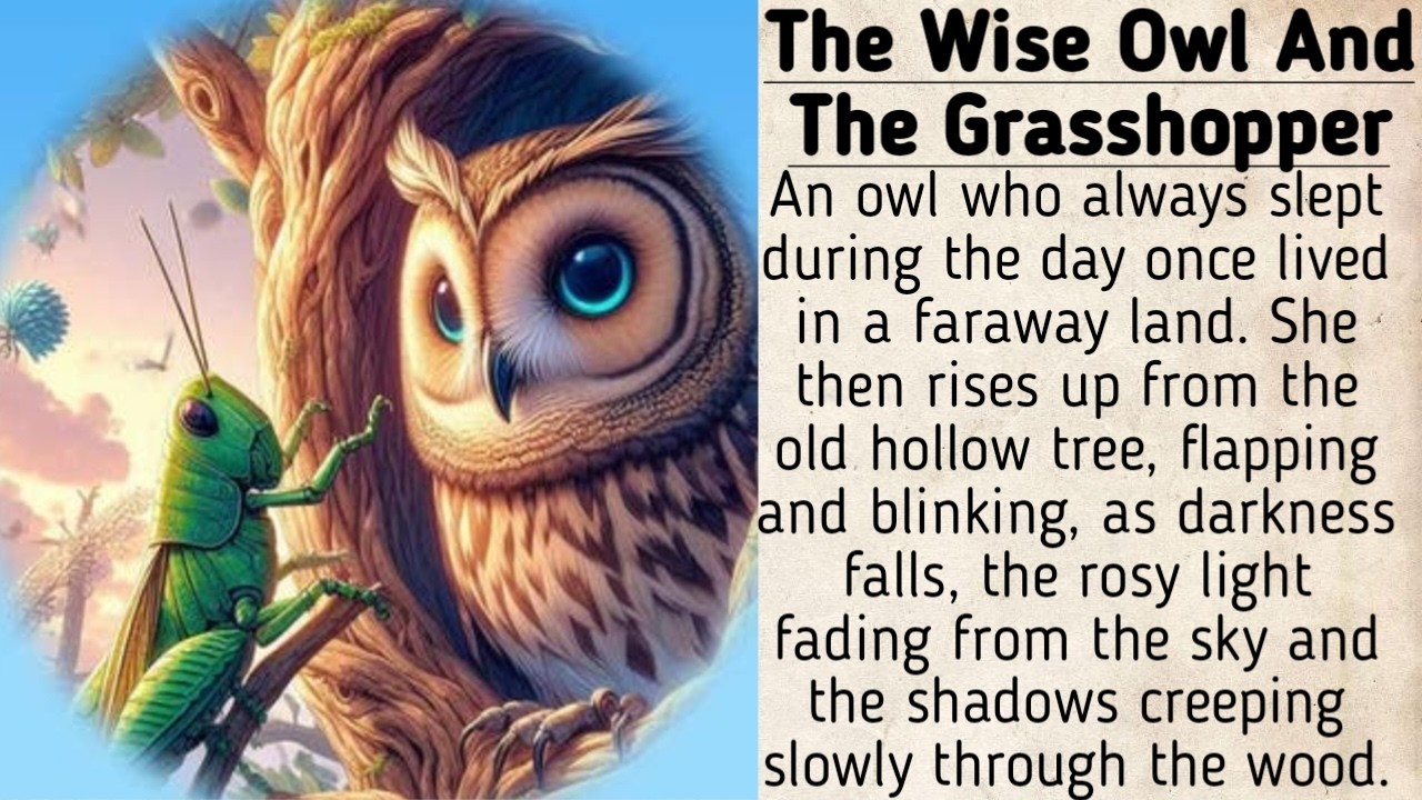 Panchtantra Story|The wise owl and the grasshopper Story|Story For Everyone|Storytelling|Animals