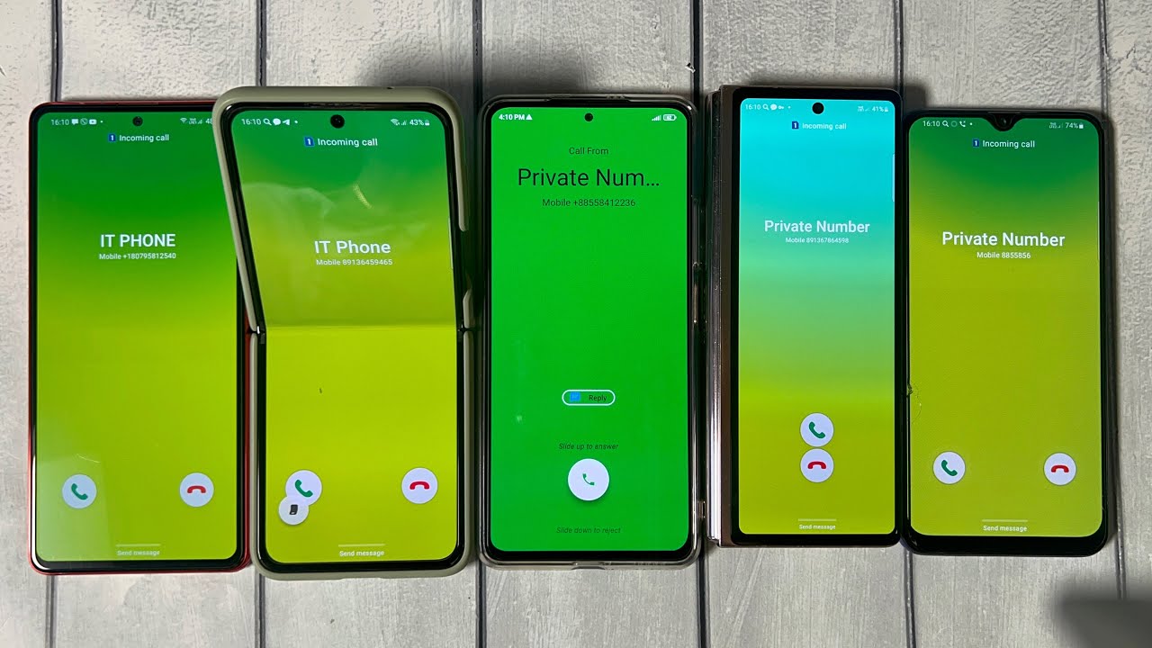 Incoming Call Fake Phones New Color Five Samsung a50s A5 & A01 & Z Flip4