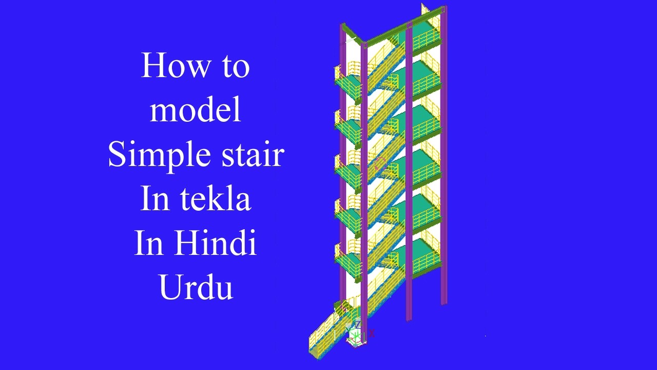 How to create simple stair in tekla in hindi || Engr Maidul || TeklaBD