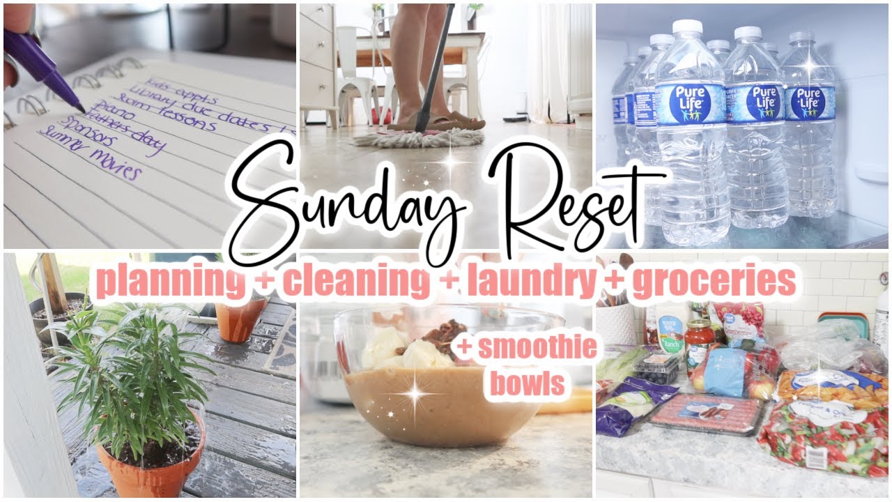 ✨🤍SUNDAY RESET \\ Whole House Clean + Declutter + Planning + Grocery Haul \\ Cleaning Motivation