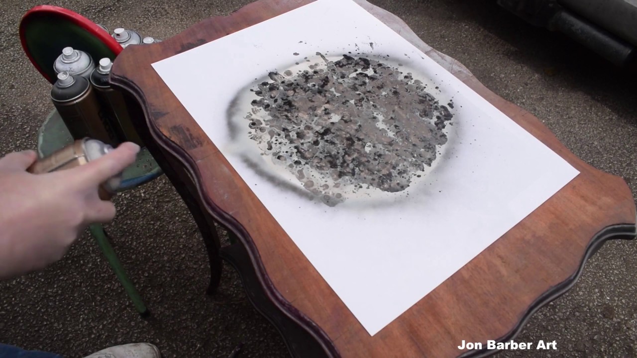Beginners SPRAY PAINT ART Tutorial - Painting a Moon