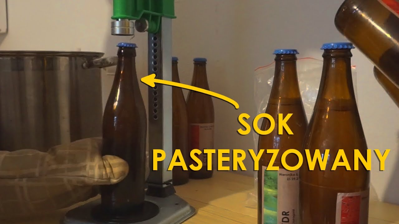 Pasteryzacja soku jabłkowego do szklanych butelek po piwie na kapsel