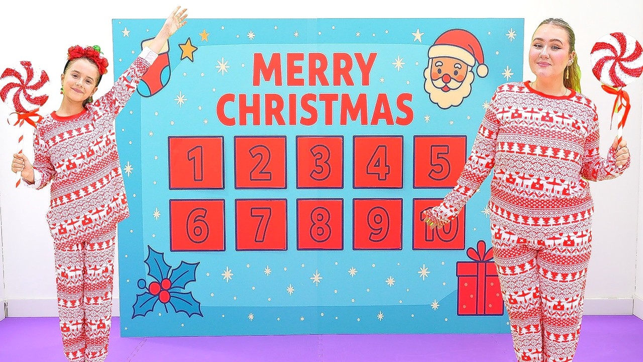 Ruby and Bonnie Follow a Giant Christmas Advent Calendar