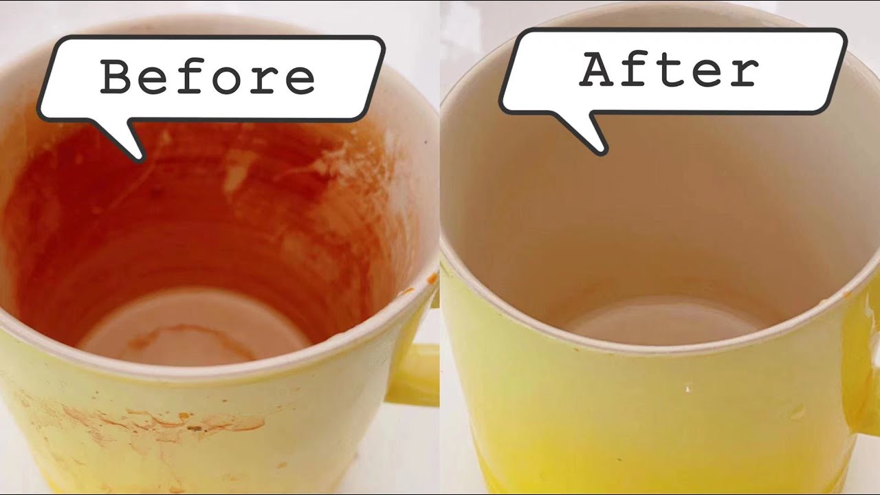 How to Clean Tea Stains from Cup/快速清洗茶杯茶渍