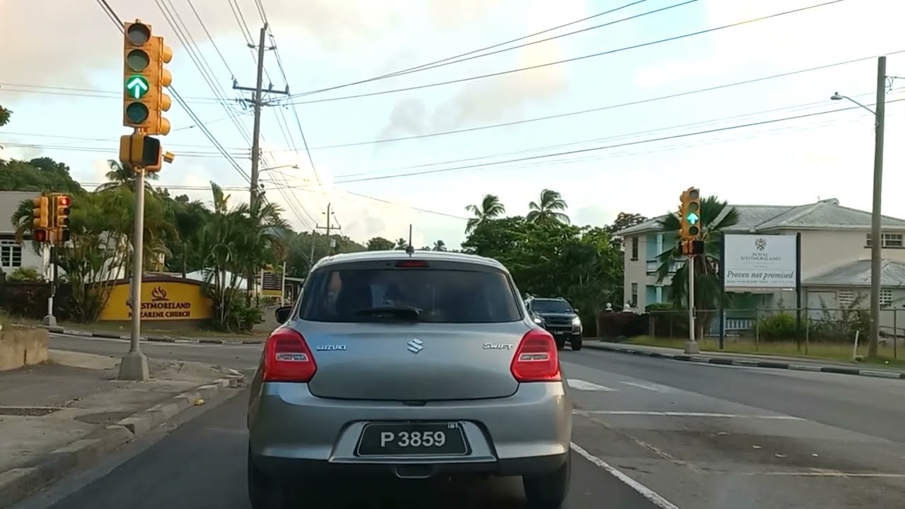 Driving in Barbados - Warrens to Mile & a Quarter Pt  2