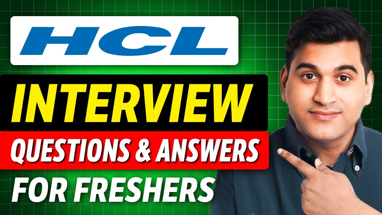 HCL Interview Questions with Answers for Freshers For 2025
