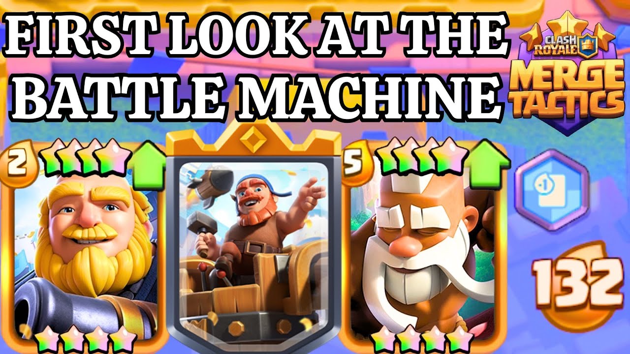 The BATTLE MACHINE is OVERPOWERED! - Clash Royale Merge Tactics