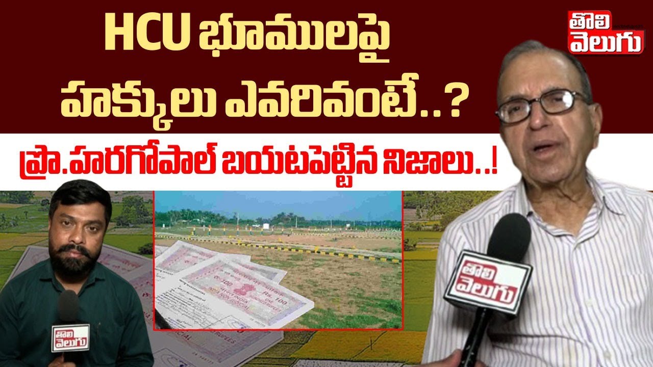 HCU భూములపై హక్కులు ఎవరివంటే..? | Professor Haragopal Reveals Sensational Facts..! | #Tolivelugu