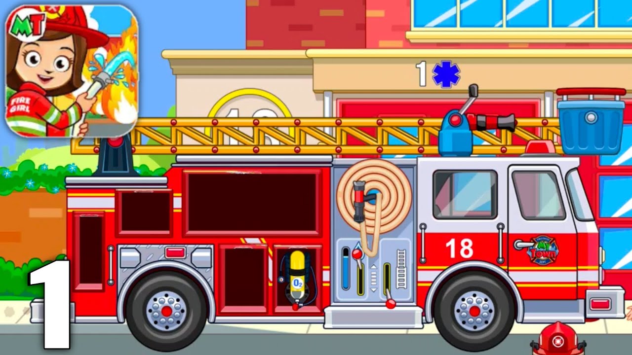 My Town : Fire station Rescue Free - Gameplay Walkthrough Part 1 (Android & iOS)