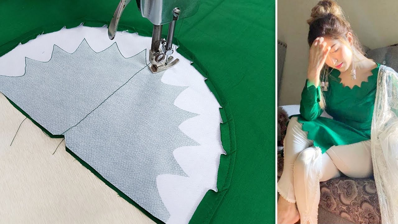 Triangular Cutwork के साथ बनाएं सबसे खूबसूरत Neck डिज़ाइन | Beautiful Neck Design with Cutwork
