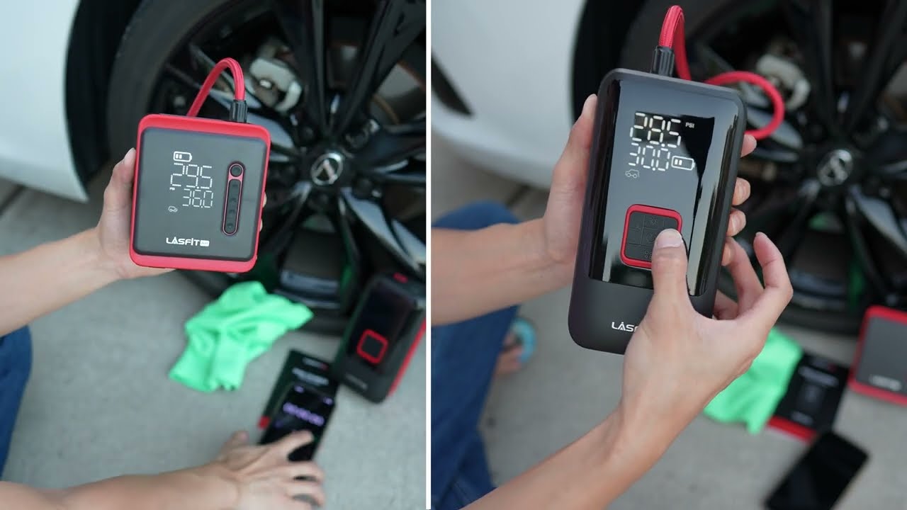 LASFIT AIR TK1 Portable Tire Inflator Review | Comparison Test between TK1/CR1