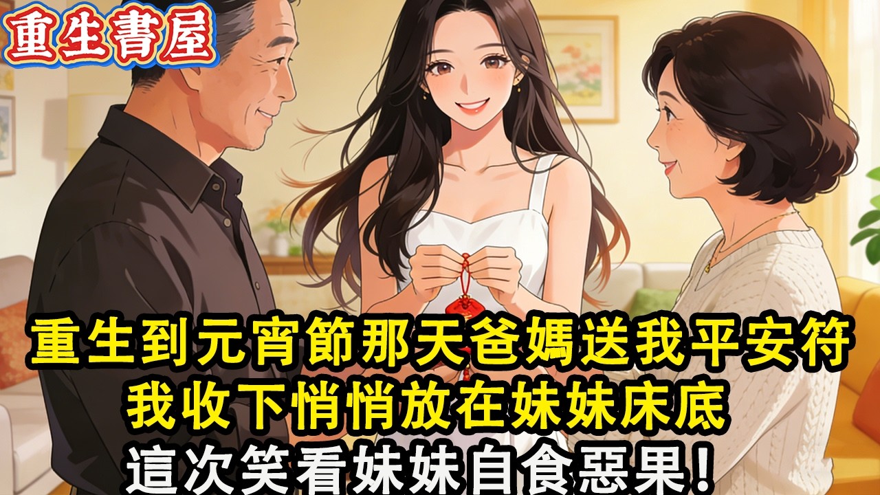 【重生爽文】重生回到元宵節那天爸媽送我平安符 我笑著收下 悄悄放在妹妹床底 這次笑看妹妹自食惡果！#小說 #重生 #爽文#動漫#故事