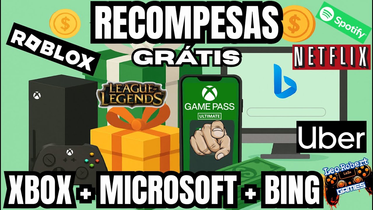 MICROSOFT REWARDS: COMO GANHAR RECOMPENSAS E RESGATAR PONTOS COM XBOX E BING -  GAMEPASS ROBLOX