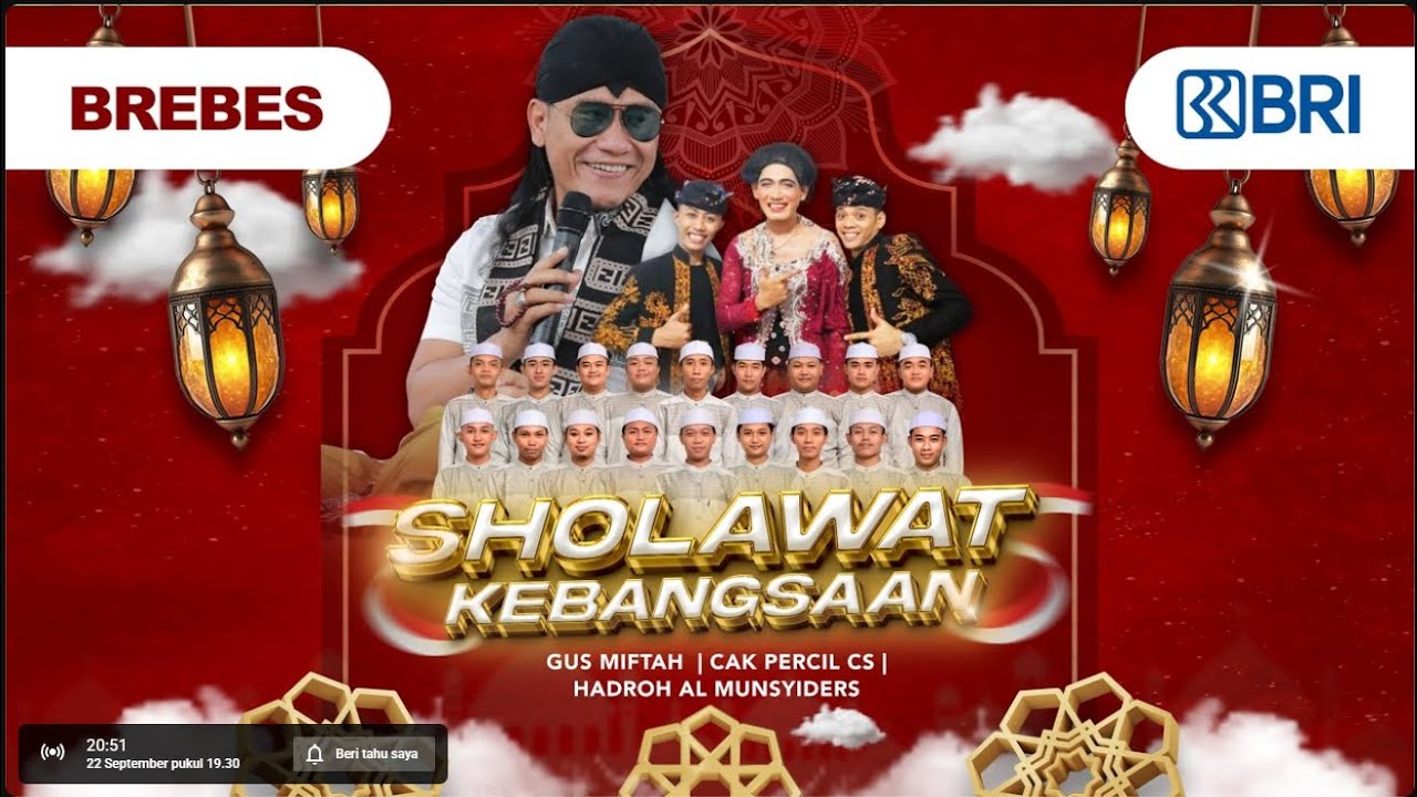 🔴LIVE - SHOLAWAT KEBANGSAAN Bersama GUS MIFTAH - CAK PERCIL CS - Hadroh Al Munsyiders