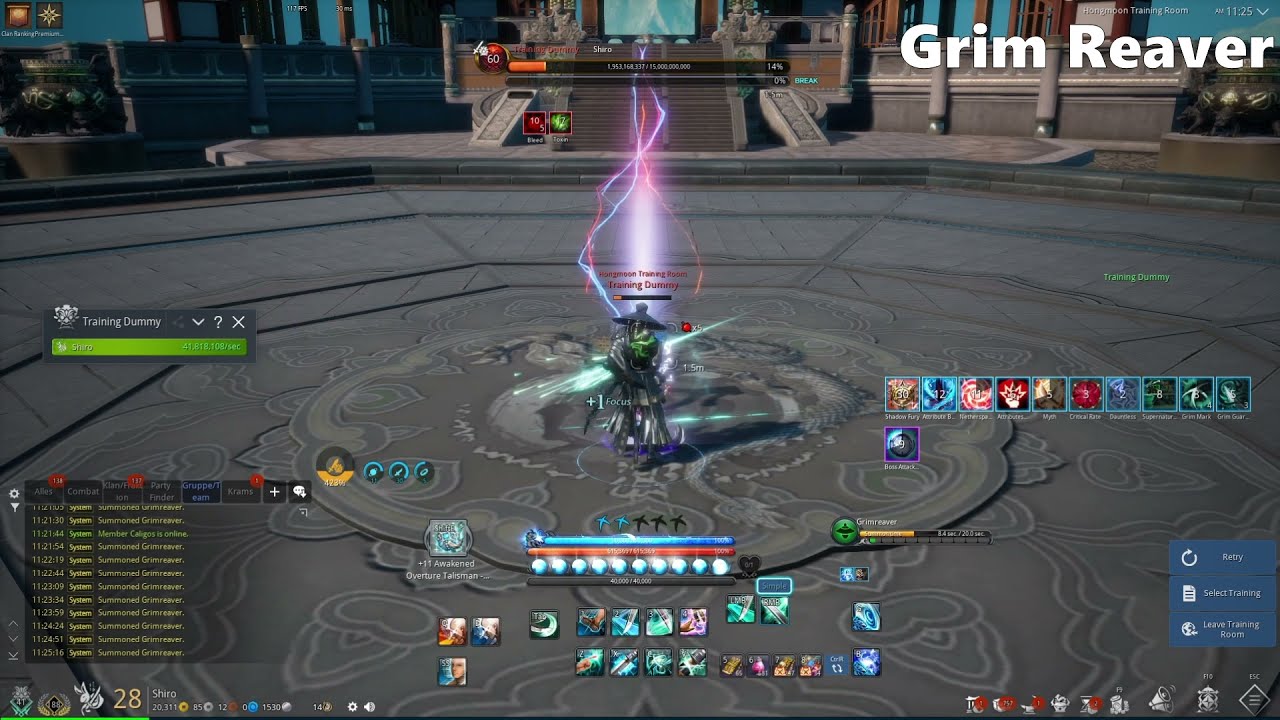 Blade & Soul - Blade dancer Parse (Lightning vs. Grim Reaver) 2.0 | Shiro Todoroki