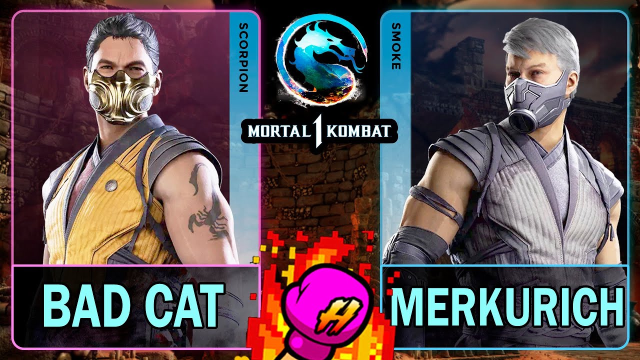 MK1 Bad Cat (SCORPION) VS Merkurich (SMOKE)🥊Mortal Kombat 1🥊4K 60ᶠᵖˢ