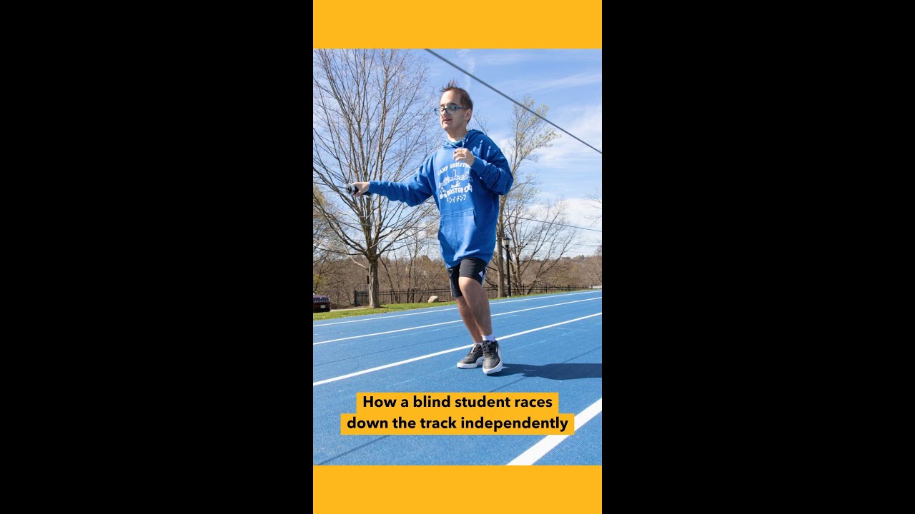 How a blind student races down the track independently