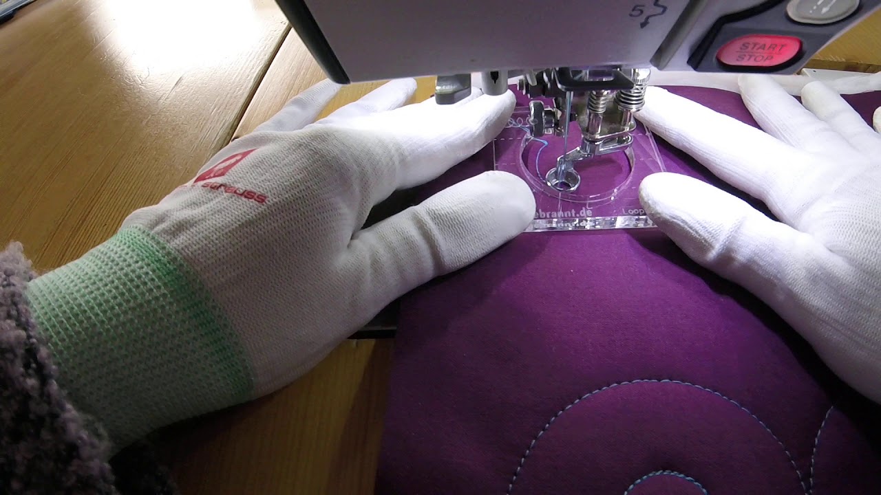 Quilten mit Schablone: Loops (Bordüre)