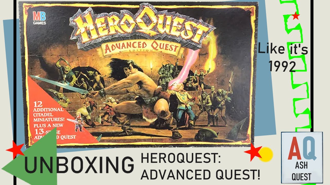 Vintage: HeroQuest ADVANCED QUEST 1992 Unboxing