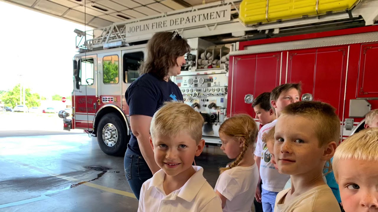 Field trip to visit Joplin Police Department and Joplin Fire Station 1.  Joplin, MO