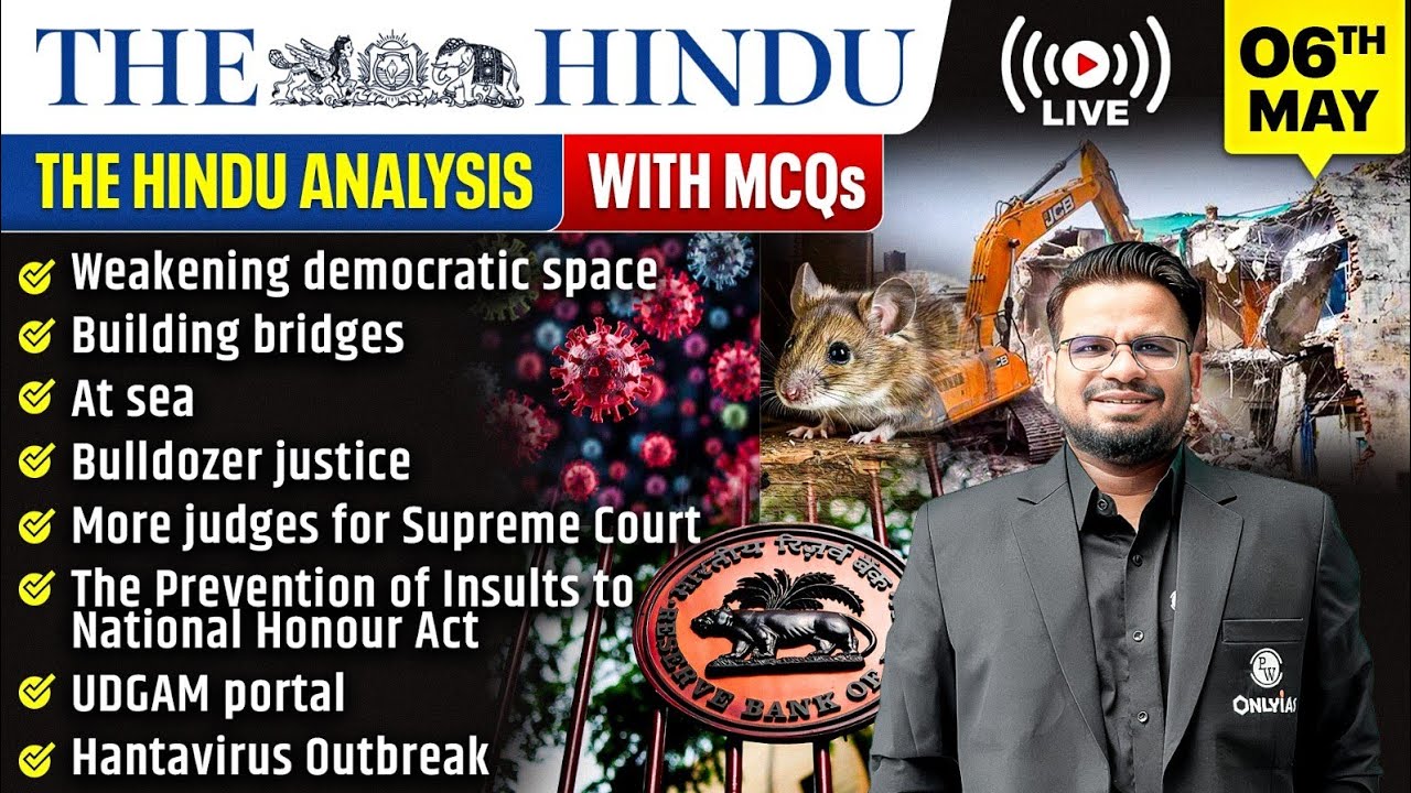 The Hindu Analysis | 6th May 2026 | The Hindu Newspaper  - Practice Questions | Prashant Sir