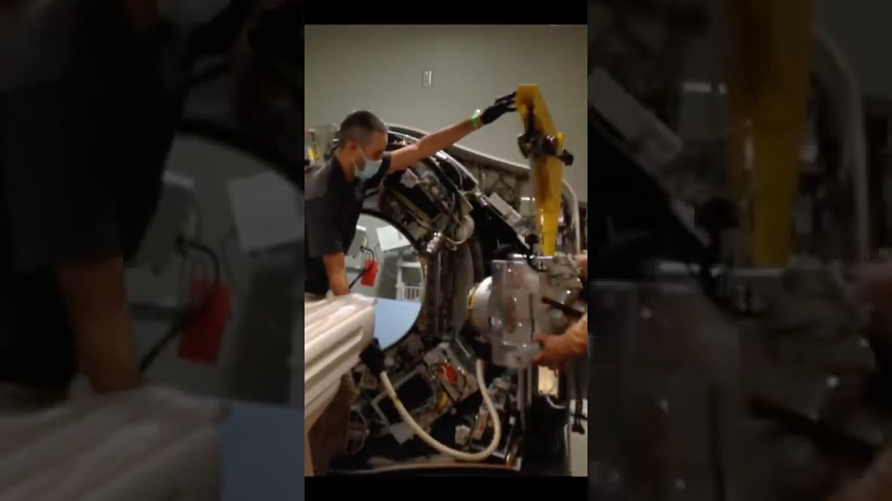 Replacing X-ray tube on a CT scan machine #emergencyroom #technology #health