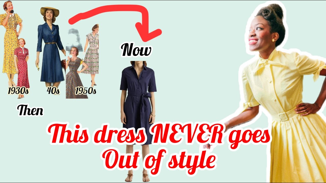 How to sew a vintage shirt waist dress