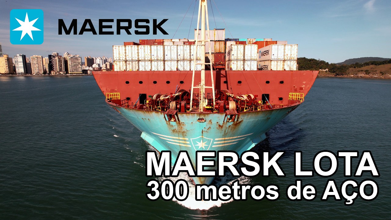 MAERSK LOTA - 300 METROS DE AÇO - 8.700 CONTÊINERES.