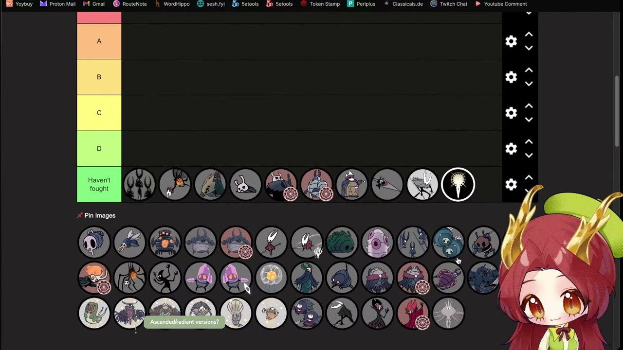 Hollow Knight Bosses Tier List!!! | !discord !spoilers !commands