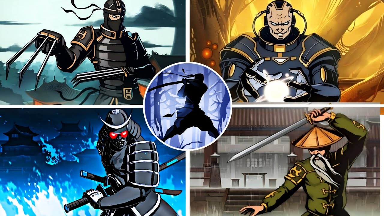 Defeating all bosses in shadow fight 2 || #shadowfight2​ #shadowfight​ #bosses​ #allbosses​ 