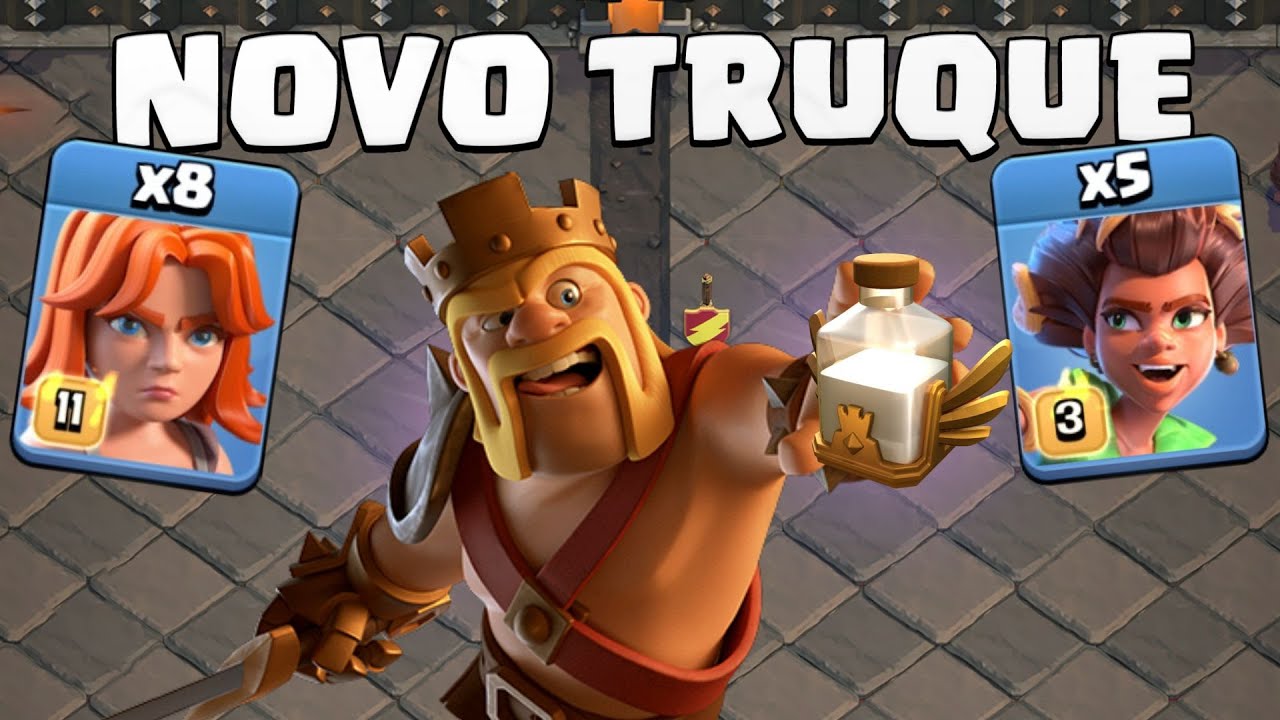 NOVO TRUQUE UTILIZANDO O FEITIÇO DE REVIVER HERÓIS - Clash of Clans