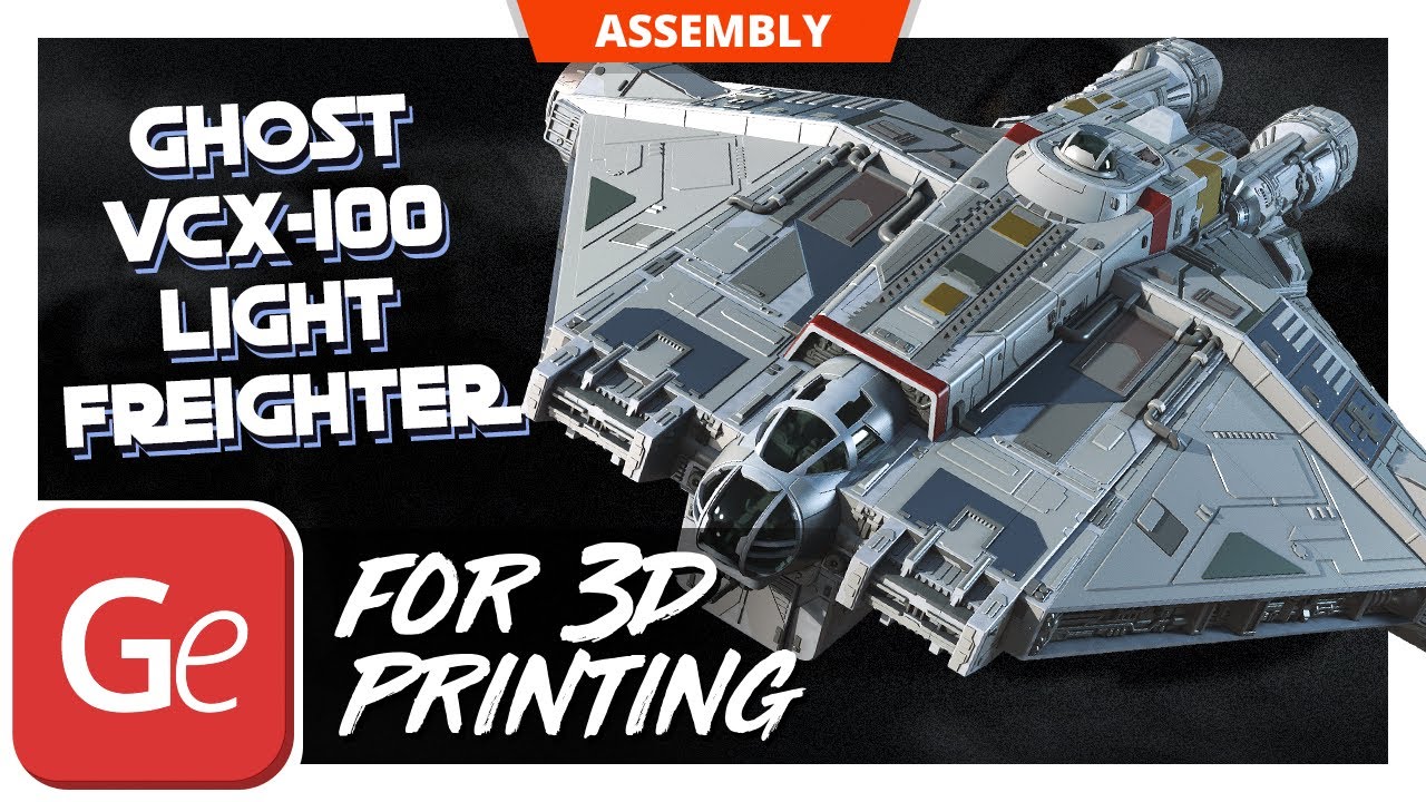 Ghost VCX 100 Light Freighter 3D Printer Files | Assembly by Gambody