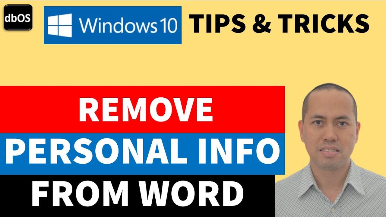 Remove Personal Info from Word