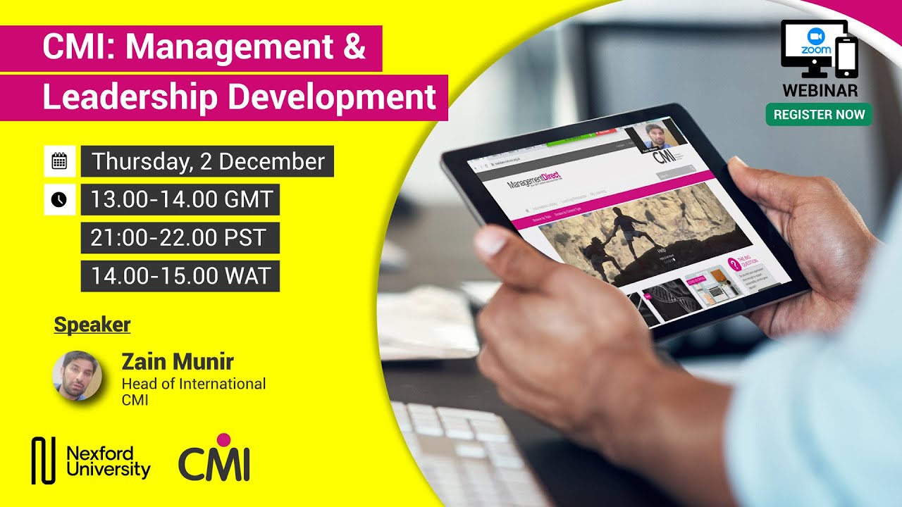Webinar: CMI: Management & Leadership Development