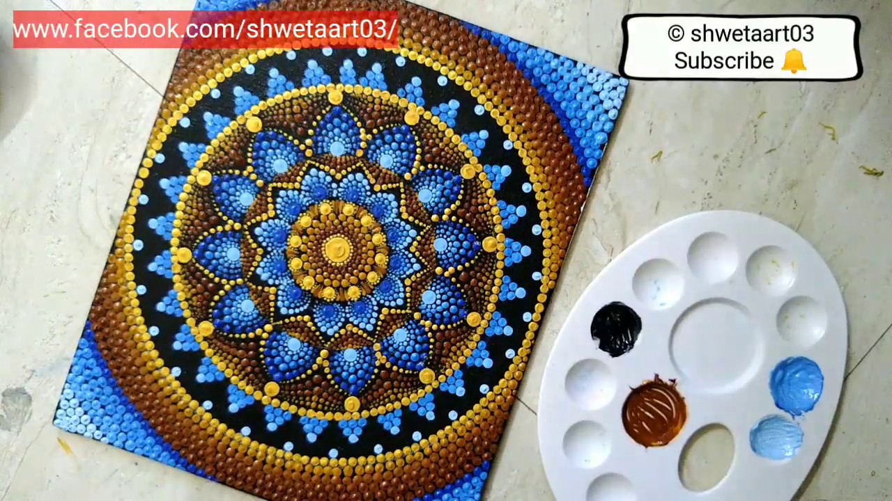 Dot mandala painting #65 - full video tutorial by shwetaart03