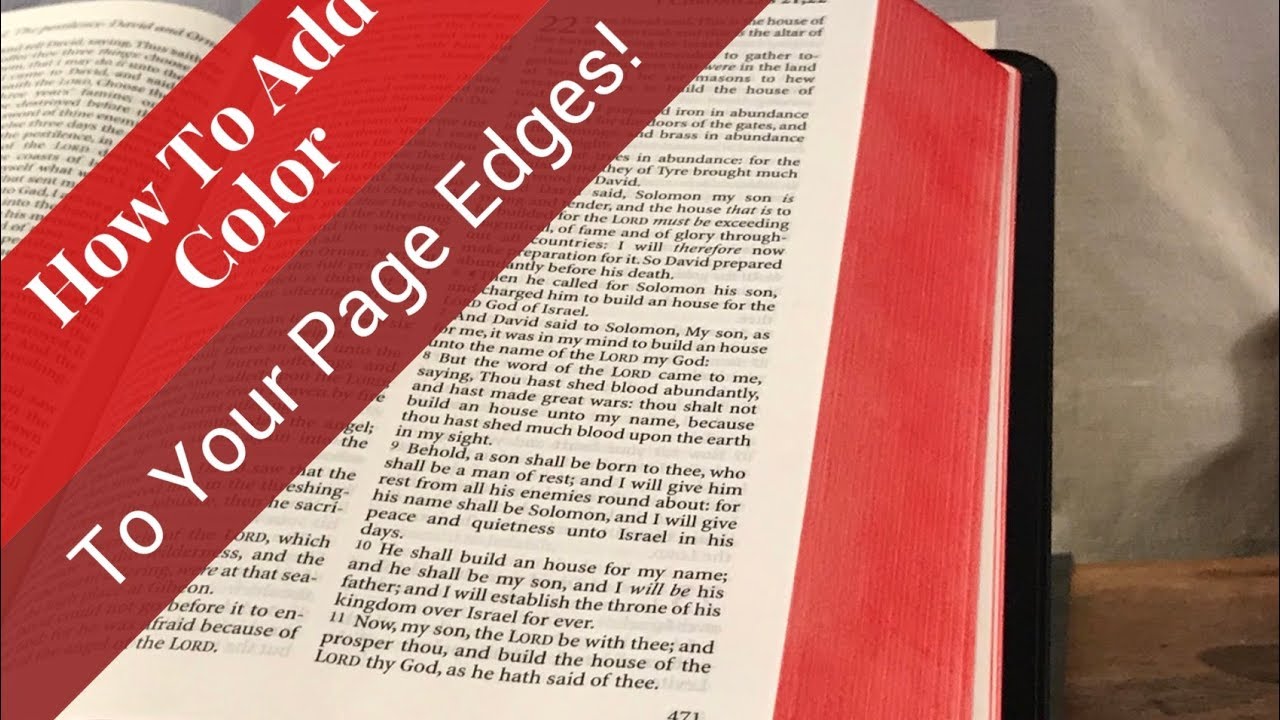 How to Add Color to Your Bibles Page Edges