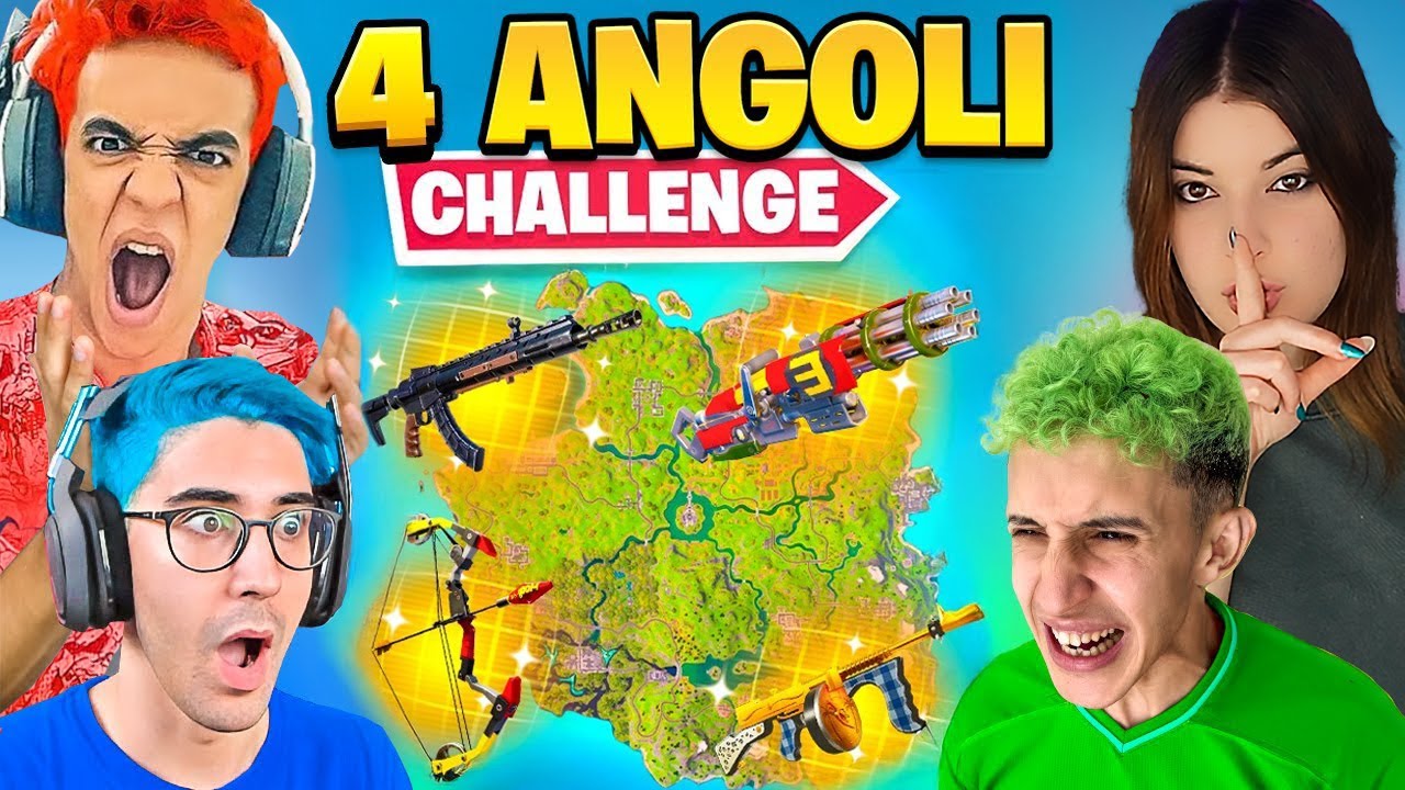 4 ANGOLI della MAPPA CHALLENGE con SOLO ARMI dei BOSS su FORTNITE