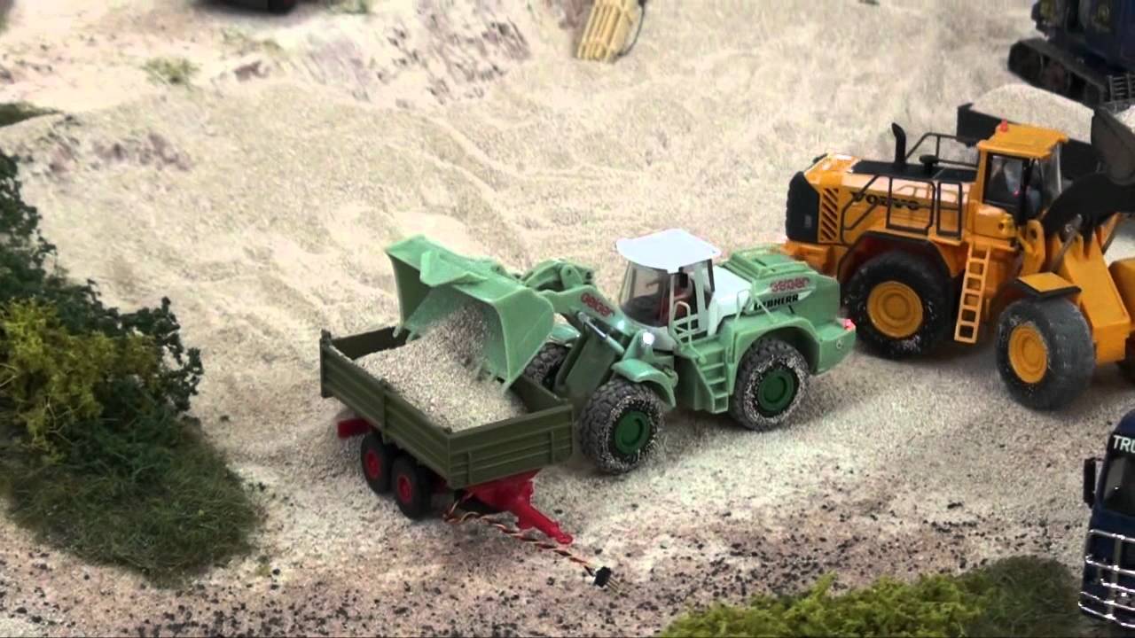 Kiesgrube in 1:87 bzw. H0 während der 