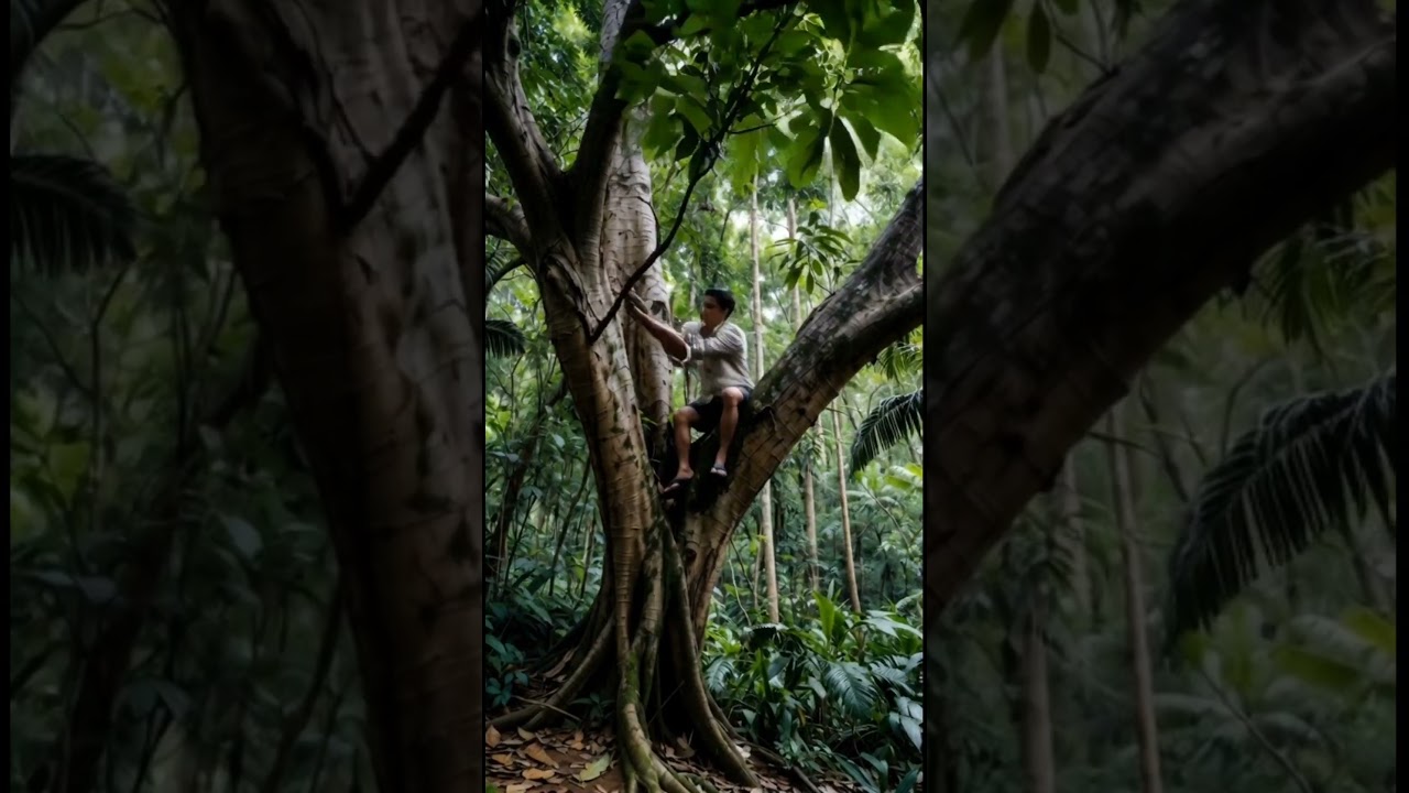 Building a Tree Rest Shelter Using Wooden Branches