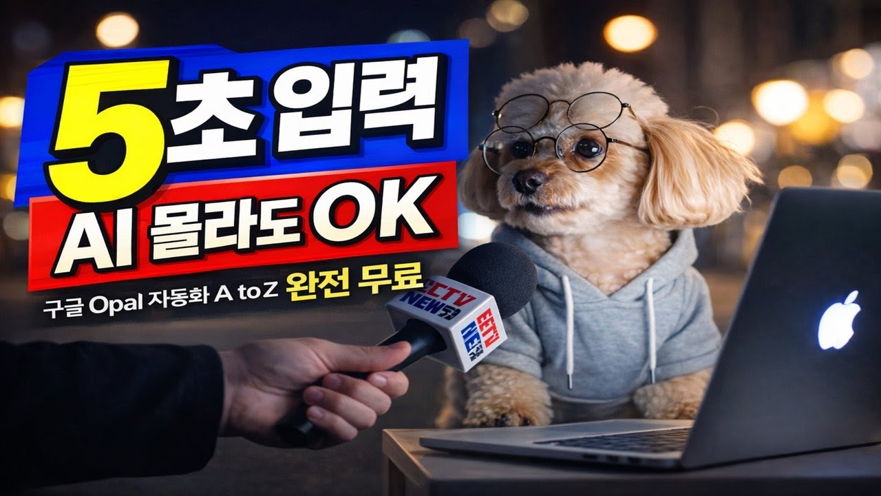 5초만에 누구나 가능｜구글 Opal로 강아지 AI 영상 자동화하는 법 (Veo3 프롬프트·Opal 앱 무료)