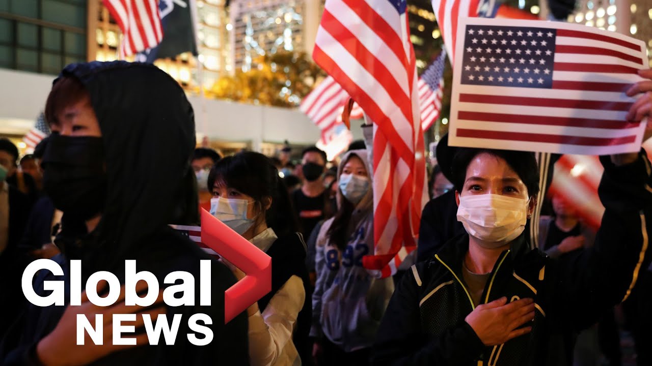 Hong Kong protesters hold rally thanking U.S. for support
