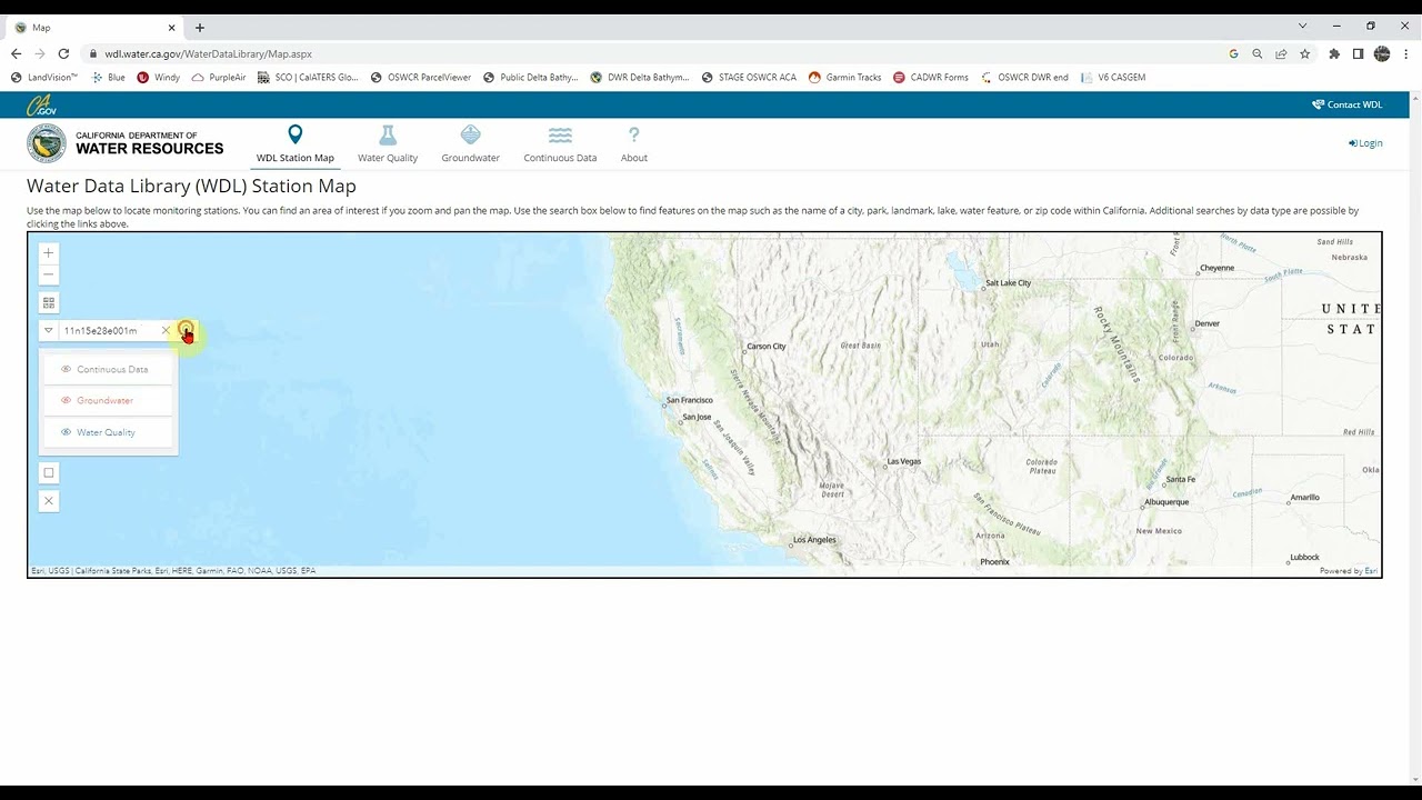 Looking Up Well Data on WDL