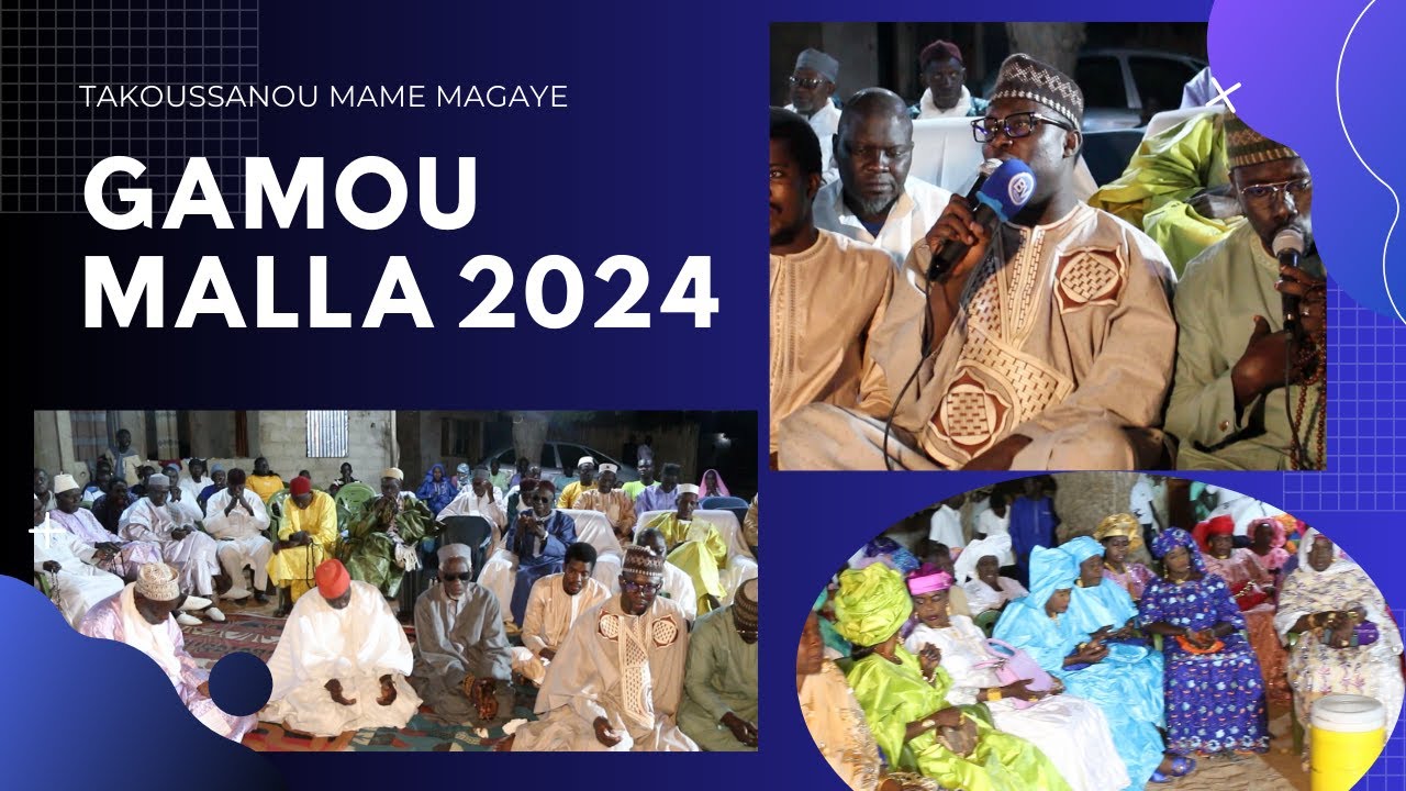 Gamou Malla 2024 Takoussanou Mame Magaye avec Mamadou Ndiaye Djamil et son équipe