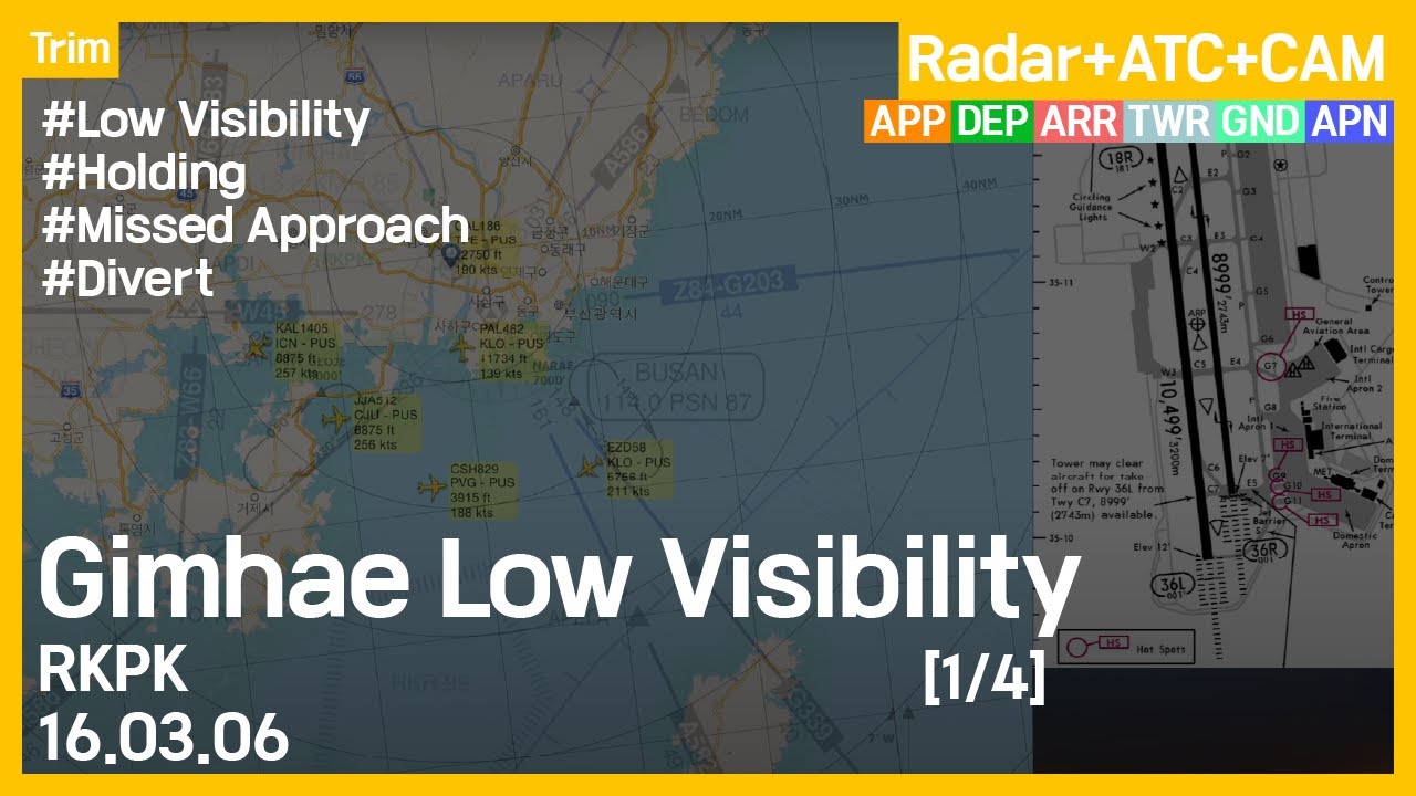 Gimhae Airport ATC (Low Visibility) [1/4] [RKPK][PUS] 16.03